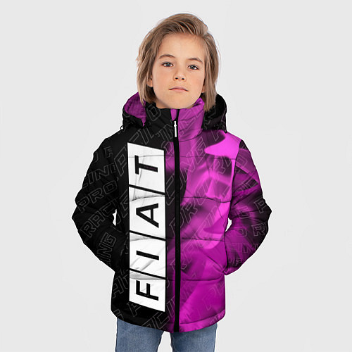 Зимняя куртка для мальчика Fiat pro racing: по-вертикали / 3D-Черный – фото 3