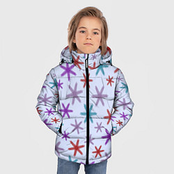 Куртка зимняя для мальчика Веточки орнамент, цвет: 3D-светло-серый — фото 2