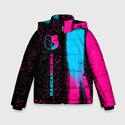 Куртка зимняя для мальчика Danganronpa - neon gradient: по-вертикали, цвет: 3D-черный