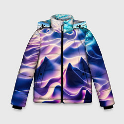 Куртка зимняя для мальчика Морское дно абстракция, цвет: 3D-светло-серый
