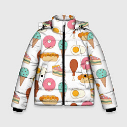 Куртка зимняя для мальчика Tasty food, цвет: 3D-красный