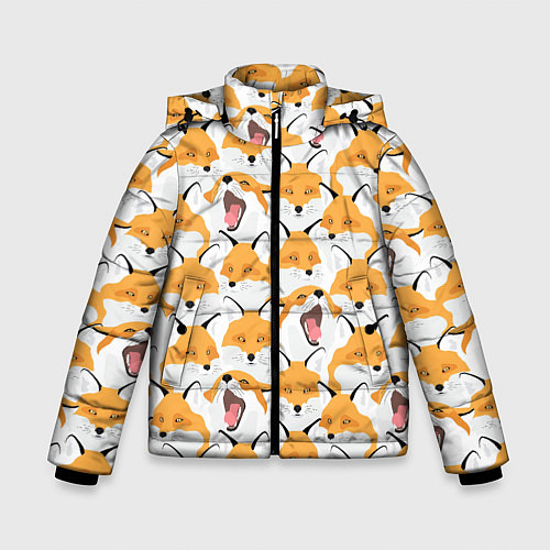 Зимняя куртка для мальчика Хитрые лисы / 3D-Светло-серый – фото 1