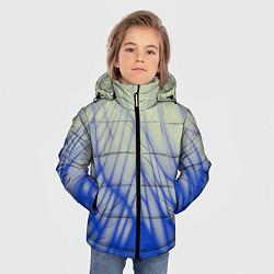 Куртка зимняя для мальчика Лучи - неоновый синий - Хуф и Ся, цвет: 3D-светло-серый — фото 2