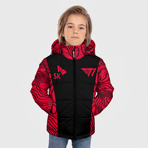 Зимняя куртка для мальчика T1 форма red / 3D-Черный – фото 3
