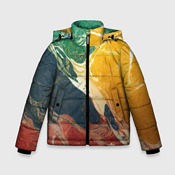 Куртка зимняя для мальчика Мраморная радуга, цвет: 3D-светло-серый