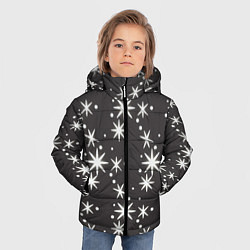 Куртка зимняя для мальчика Звёздные снежинки, цвет: 3D-красный — фото 2