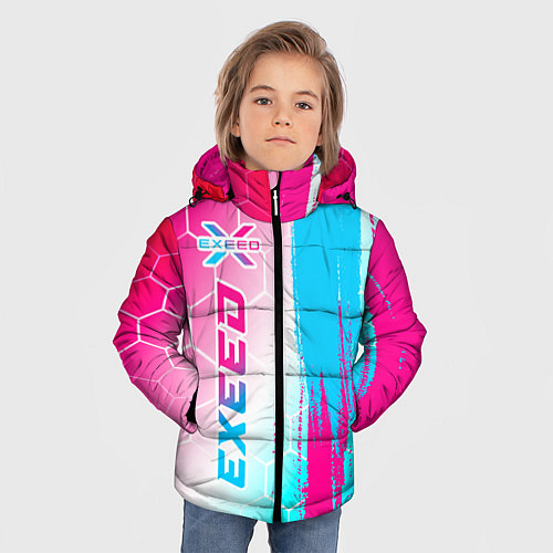 Зимняя куртка для мальчика Exeed neon gradient style: по-вертикали / 3D-Черный – фото 3