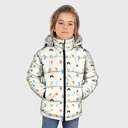 Куртка зимняя для мальчика Маленькие фигурки, цвет: 3D-черный — фото 2