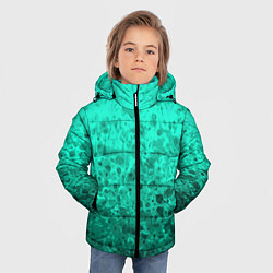 Куртка зимняя для мальчика Абстракция аквамарин, цвет: 3D-светло-серый — фото 2
