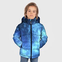 Куртка зимняя для мальчика Яркие звёзды в космосе, цвет: 3D-черный — фото 2