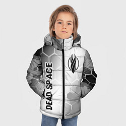 Куртка зимняя для мальчика Dead Space glitch на светлом фоне: надпись, символ, цвет: 3D-черный — фото 2