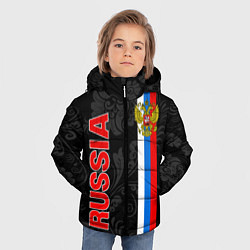 Куртка зимняя для мальчика Russia black style, цвет: 3D-черный — фото 2