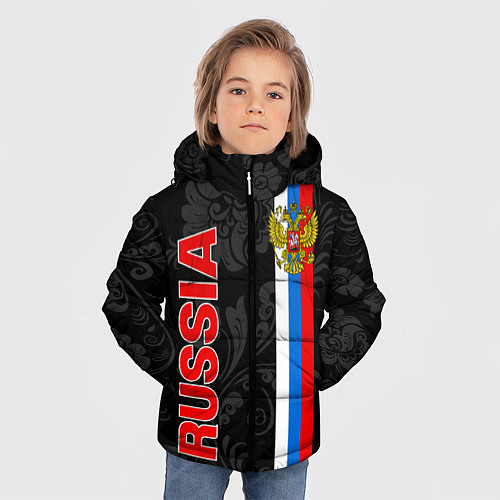 Зимняя куртка для мальчика Russia black style / 3D-Черный – фото 3