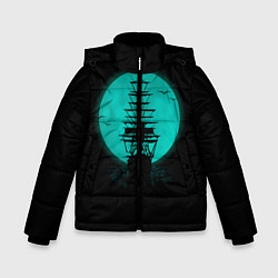 Куртка зимняя для мальчика Мрачный корабль, цвет: 3D-черный