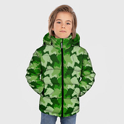 Куртка зимняя для мальчика Лошади, Единороги - камуфляж, цвет: 3D-светло-серый — фото 2