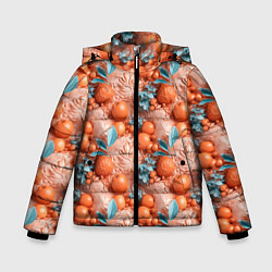 Зимняя куртка для мальчика Сочные фрукты клипарт