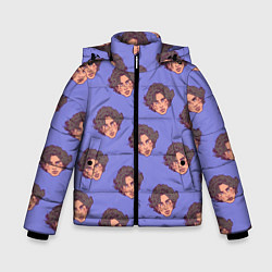 Куртка зимняя для мальчика Тимоти Шаламе узор, цвет: 3D-красный