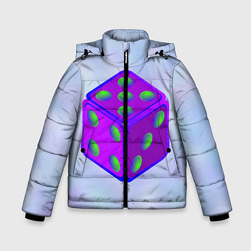 Зимняя куртка для мальчика Игральный кубик / 3D-Светло-серый – фото 1