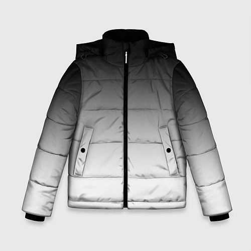 Зимняя куртка для мальчика Black and white gradient / 3D-Светло-серый – фото 1
