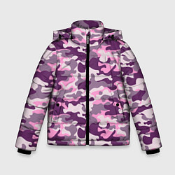 Куртка зимняя для мальчика Модный камуфляж - милитари, цвет: 3D-черный