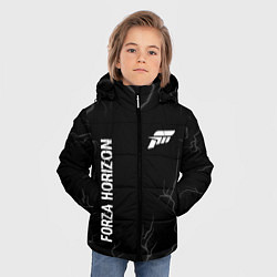 Куртка зимняя для мальчика Forza Horizon glitch на темном фоне: надпись, симв, цвет: 3D-черный — фото 2