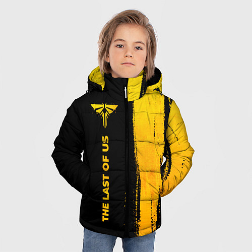 Зимняя куртка для мальчика The Last Of Us - gold gradient: по-вертикали / 3D-Черный – фото 3