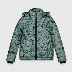 Зимняя куртка для мальчика Абстракция точечная зелёный