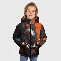 Куртка зимняя для мальчика Боевой робот ксеноморф, цвет: 3D-красный — фото 2
