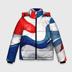 Зимняя куртка для мальчика Абстракция в цветах флага России
