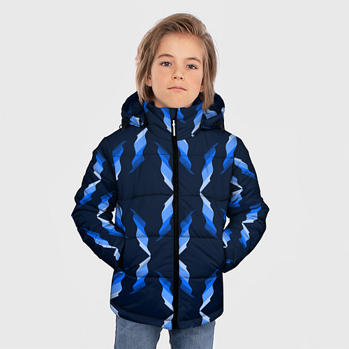 Зимняя куртка для мальчика Синяя ночь / 3D-Черный – фото 3