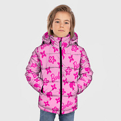 Куртка зимняя для мальчика Барби паттерн розовый, цвет: 3D-черный — фото 2