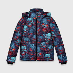 Куртка зимняя для мальчика Monster skulls pattern, цвет: 3D-красный