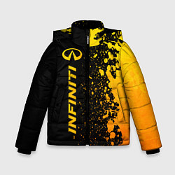 Куртка зимняя для мальчика Infiniti - gold gradient: по-вертикали, цвет: 3D-черный
