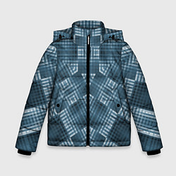 Куртка зимняя для мальчика Геометрические фигуры в темных цветах, цвет: 3D-светло-серый