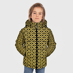 Куртка зимняя для мальчика Цветок Жизни - Золото, цвет: 3D-черный — фото 2
