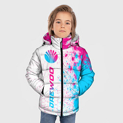 Куртка зимняя для мальчика Daewoo neon gradient style: по-вертикали, цвет: 3D-черный — фото 2