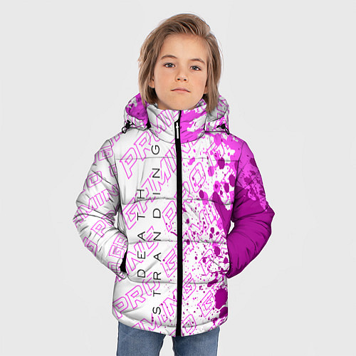 Зимняя куртка для мальчика Death Stranding pro gaming: по-вертикали / 3D-Черный – фото 3