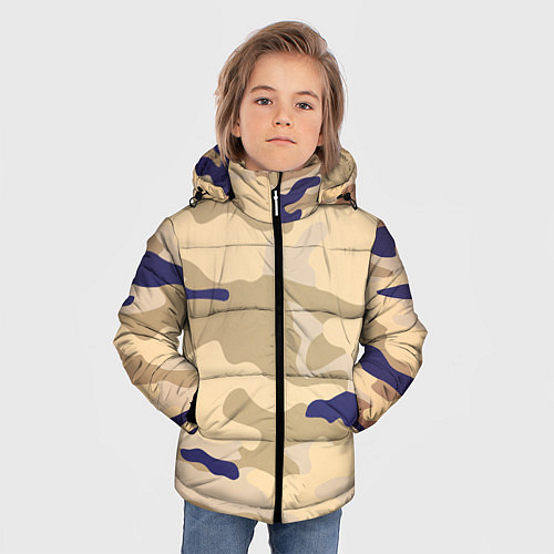 Зимняя куртка для мальчика Камуфляжный узор веенний / 3D-Светло-серый – фото 3