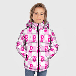 Куртка зимняя для мальчика Розовая шашка и Барби, цвет: 3D-черный — фото 2