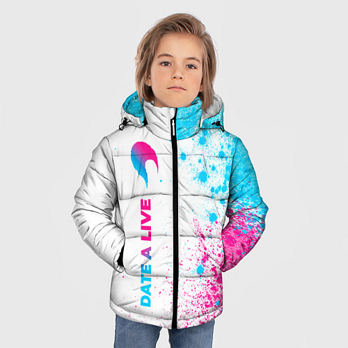 Зимняя куртка для мальчика Date A Live neon gradient style: по-вертикали / 3D-Черный – фото 3