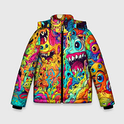 Зимняя куртка для мальчика Космические зубастые чудовища