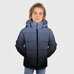 Куртка зимняя для мальчика Градиент сиренево-черный, цвет: 3D-черный — фото 2