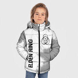 Куртка зимняя для мальчика Elden Ring glitch на светлом фоне: надпись, символ, цвет: 3D-черный — фото 2