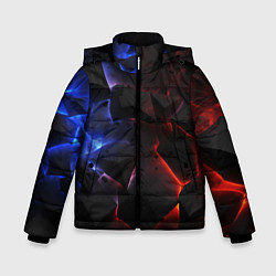 Куртка зимняя для мальчика Объемные черные плиты, цвет: 3D-черный