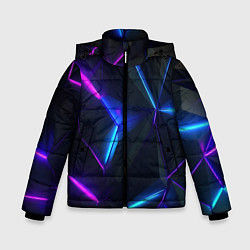 Зимняя куртка для мальчика Синий и фиолетовый неон