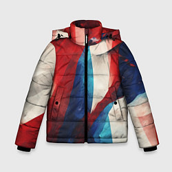 Зимняя куртка для мальчика Абстракция в цветах флага РФ