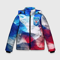 Зимняя куртка для мальчика Абстракция герб России