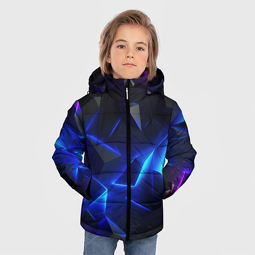 Зимняя куртка для мальчика Blue dark neon / 3D-Черный – фото 3