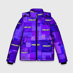 Зимняя куртка для мальчика Minecraft pattern logo