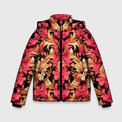 Зимняя куртка для мальчика Розовые узоры